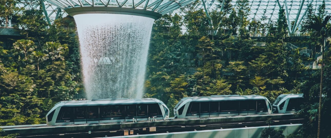 the hsbc rain vortex in jewel changi airport changi singapore