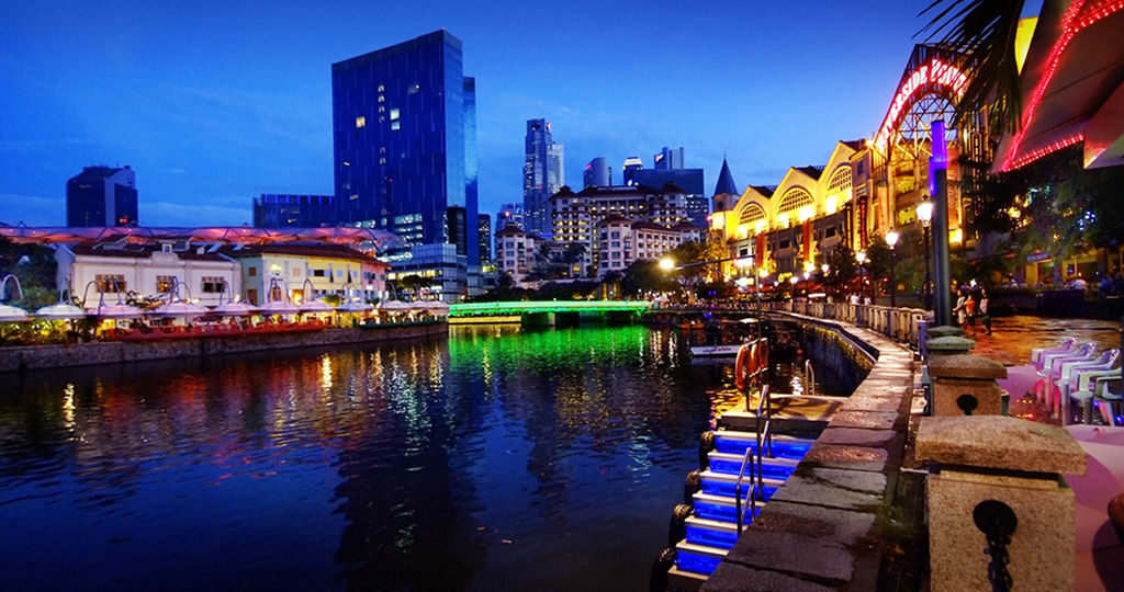 Night View of Clarke Quay, Singapore